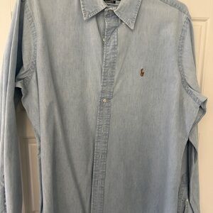 Ralph Lauren Light Blue denim Casual Button Down Shirt